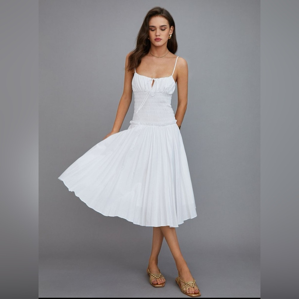 Commense White Midi Dress
